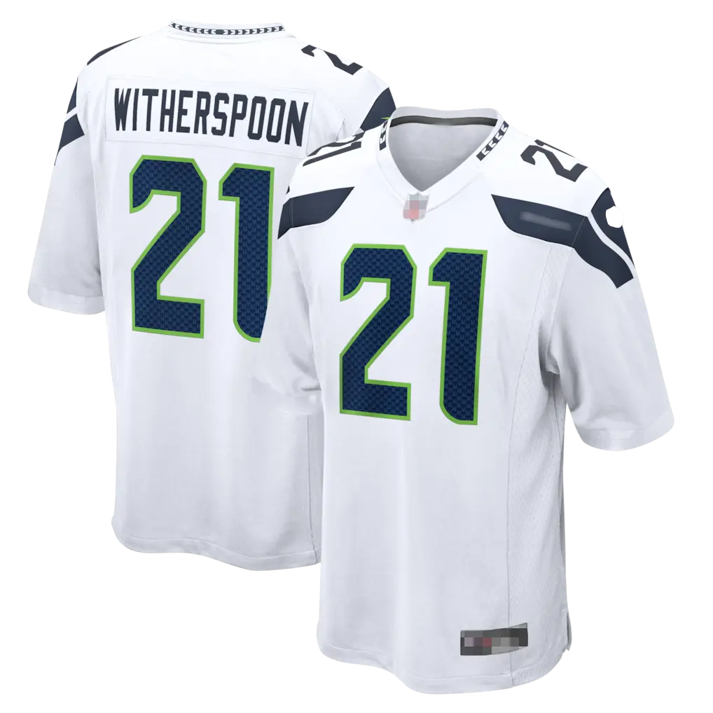 Men's Seattle Football #21 Witherspoon Premium Stitched Fan Edition Jersey - Custom Available, US Ready