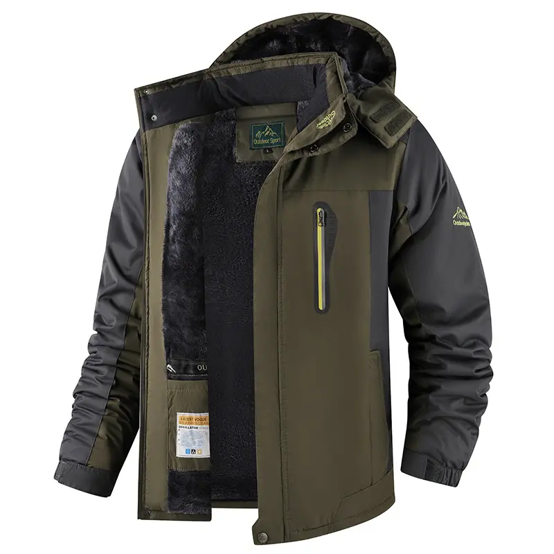 Winter Thermal Men's Snowboard Parka Waterproof Fleece Insulated Ski Jacket Raincoat