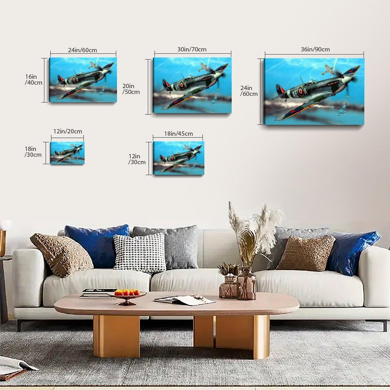 Military Fighter Poster Supermarine Spitfire Poster Decorative Painting Canvas Wall Art Picture Print Modern Family Bedroom Decor