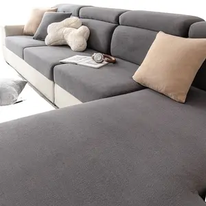 1 Piece Modern Classic Fleece Sofa Cover - Soft & Skin-Friendly Sofa Slipcover, Non-Slip, Dustproof, Scratch-Resistant & Pet-Friendly Sofa Protector, Couch Sofa Protector, Fits 1/2/3/4 Seater & L-Shaped Sofas, All-Season Sofa Cover, Machine Washable