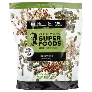 Dr. Murray's Super Foods, 3 Seed Protein Powder, Pumpkin + Flax + Sunflower, Unflavored, 2 lb (908 g)