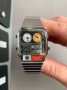 Men's Vintage Square Quartz Watch, trendy multifunctional watch, Multifunctional Temperature Timer, Fashion Outdoor Travel Wristwatch, stylish watch, Perfect Holiday Gift, square watches