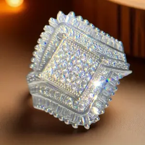 Sparkling Women's Eternity Ring Micro Pave Cubic Zirconia Wide Promise Ring Ideal for Engagement Wedding Anniversary Birthday Party Vacation Cz Cocktail Ring rings for women
