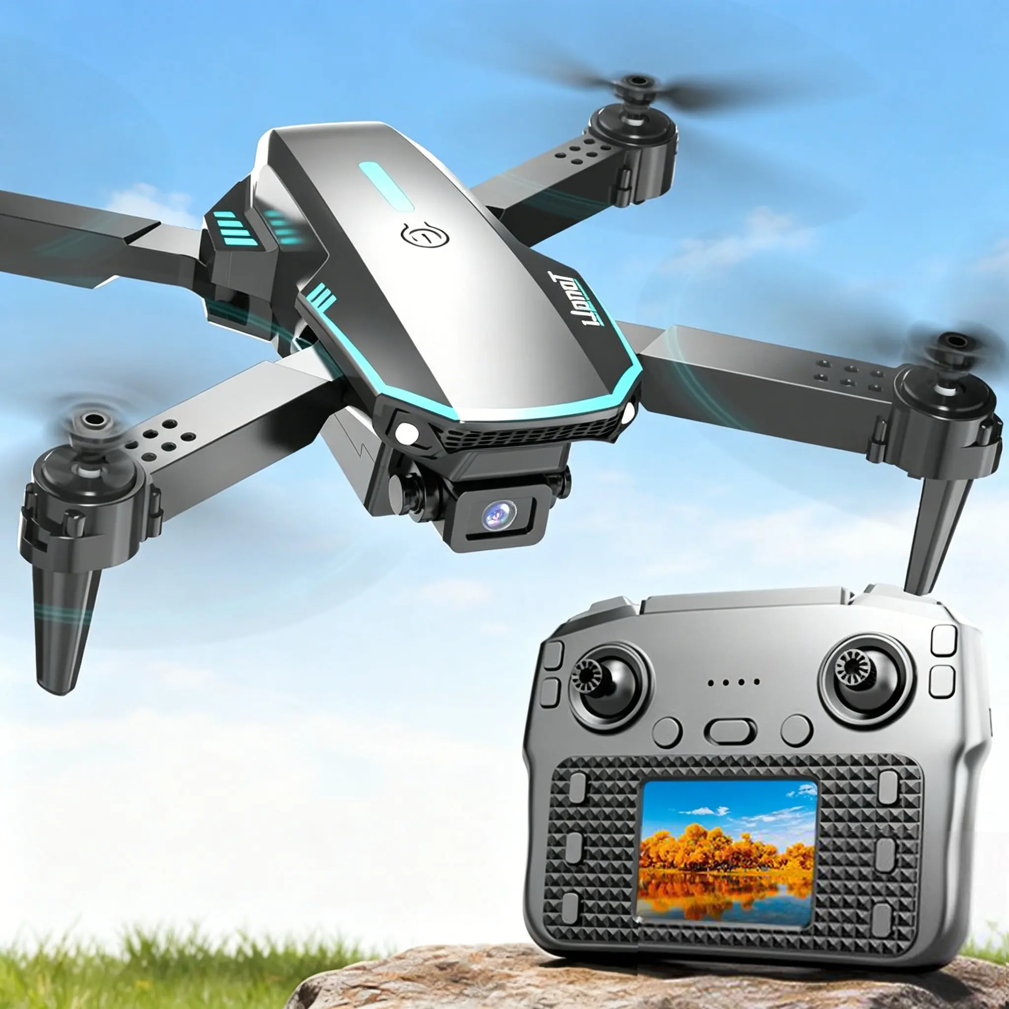 TongLi Dual-camera drones foldable drones professional drones children's remote-controlled drones beginner drones quadcopters drones suitable for children aged 15 holiday gifts carnival gifts New Year's gifts.