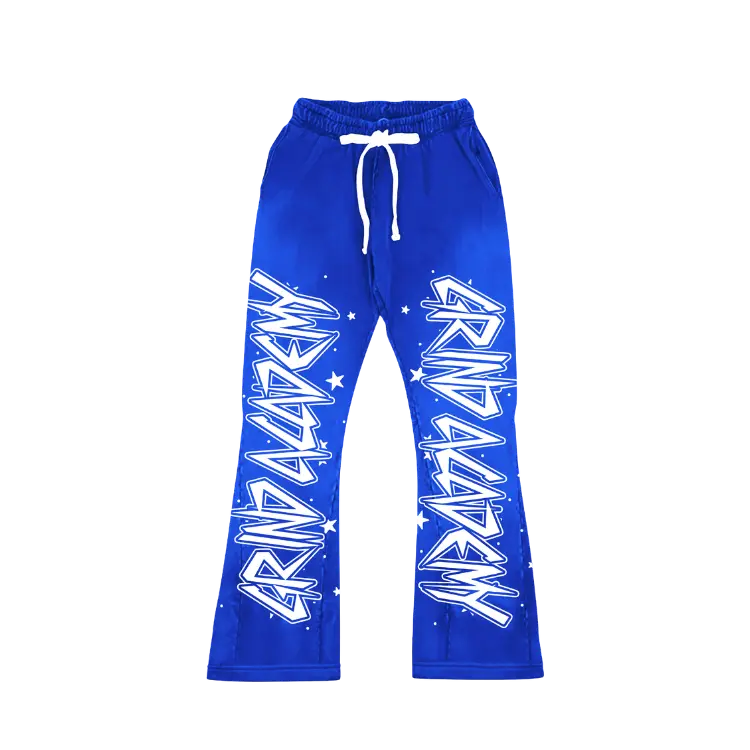 Grind Academy Flare Bottom SweatPants BLUE Menswear Streetwear
