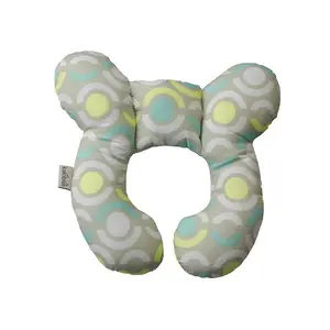 Universal Baby U-Shape Head Support Pillow for Car Seat Attachment & Stroller - Newborn Neck & Head Safety, Anti-Flat Head, Breathable Memory Foam, Removable Washable Cover, Portable Travel & Nursing Pillow, Multi-Use Infant Sleep Support