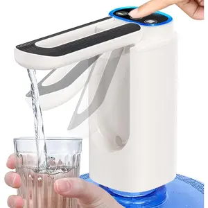 5 Gallon Water Bottle Pump Foldable Spout, Automatic Water Dispenser Type-C  Portable Electric Water Jug Dispenser (White)