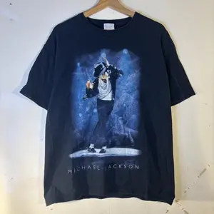 Men's Vintage Michael Jackson Early 2000s Y2K T-Shirt Faded Black Rare S-5XL