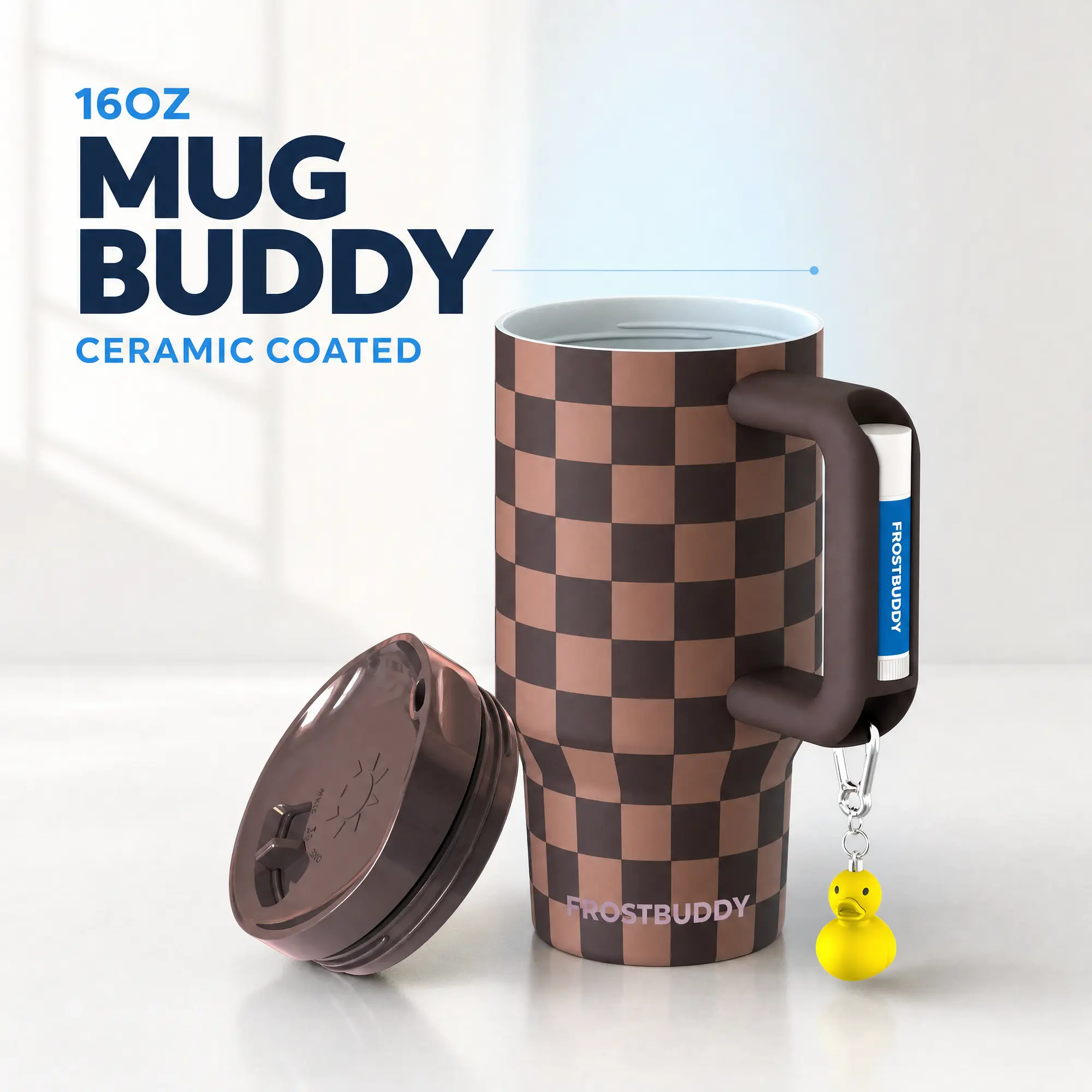 Mug Buddy - Frost Buddy - Ceramic Coated- 16oz - Stainless Steel - Leakproof Mug Buddy - Frost Buddy - Ceramic Coated- 16oz - Stainless Steel - Leakproof
