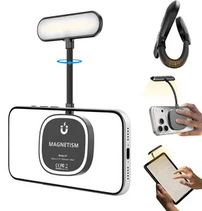 Magnetic Selfie Light - Gooseneck LED Phone Fill Light Portable Video Conference Lighting, 5 Brightness Levels & Modes, Flexible Arm LED Lights for iPhone/Android/iPad/Laptop/Photo/Reading,#SummerVibes