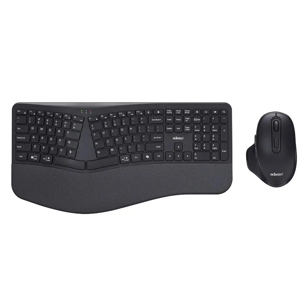 Adesso WKB-7500CB Wireless Ergonomic Scissor Switch Keyboard and Mouse Combo, Computer & Office Equipment Accessory