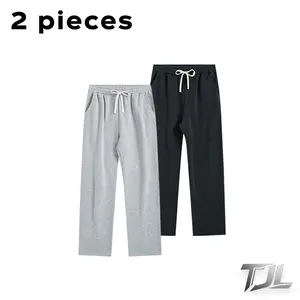 TJL Men's Regular Fit Solid Drawstring Waist Sweatpants, Casual Pocket Design Pants for Fall & Winter, Men's Trousers for Daily Wear, Yoga Training Pants, Casual Sports Pants solid drawstring waist sweatpants