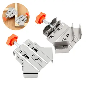 LOZLIN 2PCS 90° Right Angle Clamps Stainless Steel Single-Handle Quick-Change for Woodworking & Picture Framing Professional Corner Clamp Tool Kit - Hardware