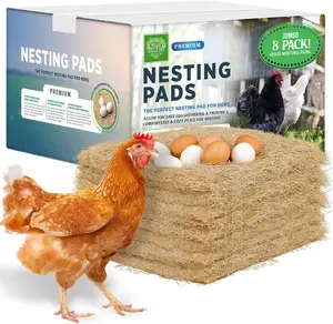 Chicken Nesting Pads (8-Pack), 13x13, for Hens, Fits Most Nesting Boxes, Chicken Coop Nest Liners