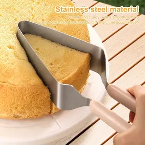 2-in-1 Pink Handle Cake Slicer, Festival Cake Knife, and Smear Set - Easy to Clean Kitchen Tools