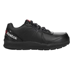 Reebok Work Mens Guide Slip Resistant Steel Toe  Work Safety Shoes Casual - Black