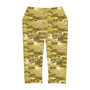 Gold Camo Yoga Capri Leggings