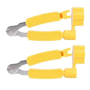 2Counts Non-Slip Guitar Repair Tool Kit, Multi-Function String Winder Cutter Nail Puller, Anti-Tangle Efficient Operation, Universal for Bass Ukulele