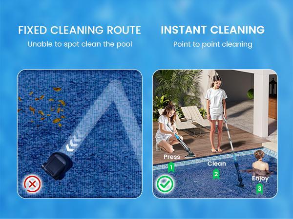 Efurden Rechargeable Handheld Cordless Pool Vacuum – Lightweight Stick Cleaner for Hot Tubs, Spas & Above-Ground Pools – Efficient Sand & Debris Removal