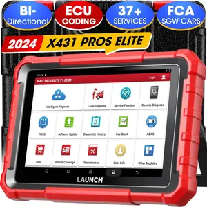 LAUNCH X431 PROS Elite Bidirectional Scan Tool, All-in-One Full System Diagnostic Scanner,37+ Services, 2 Years Free Update,ECU Coding,  Support CANFD&DoIP, FCA AutoAuth, V.A.G Guided