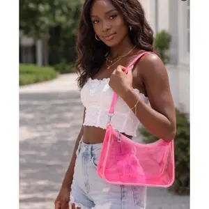 Y2K Neon Transparent Jelly Bag, Fashion Versatile Shoulder Crossbody Bag, Summer New Style Glossy Small Bag, Party Street Essential Mini Women's Bag