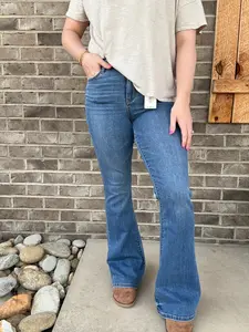 High Rise Medium Wash Flare Jeans by Judy Blue