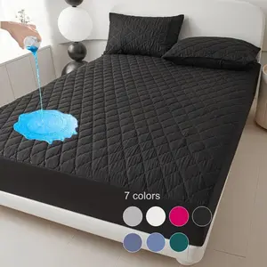 Waterproof Mattress Protector Set, Soft Breathable Bed Cover, Includes Pillowcases, Ideal for Bedroom, Guest Room, Apartment, School
