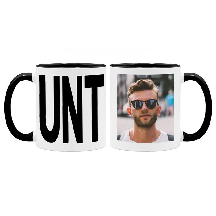 Personalised C Handle "UNT" C*nt 11oz Mug Cup Any Photo Funny Joke Rude Birthday Christmas Custom #185