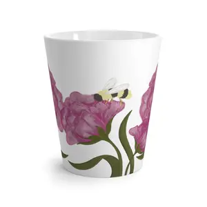 Latte Mug/ Floral Bee Mug