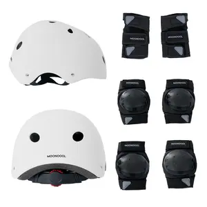 MOONCOOL Bike Helmets Protection Gear Set for 3~14 Years, Bicycle Helmet Knee Pads Elbow Pads Wrist Guards, Adjustable Helmet, Bicycle Scooter Roller Skate Expandable Luggage Lightweight Durable Luggage