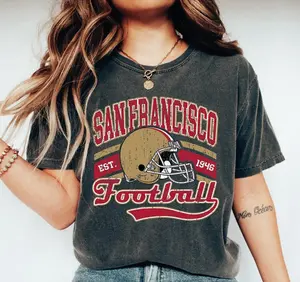 Francisco Comfort Color Shirt, Vintage Style Football T shirt, San Francisco Fan Gift Tee