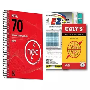 NFPA 70 2023 NEC Code Book + Ugly's Electrical Ref Spiral + EZ New Stock Workbook Handwriting Practice Book