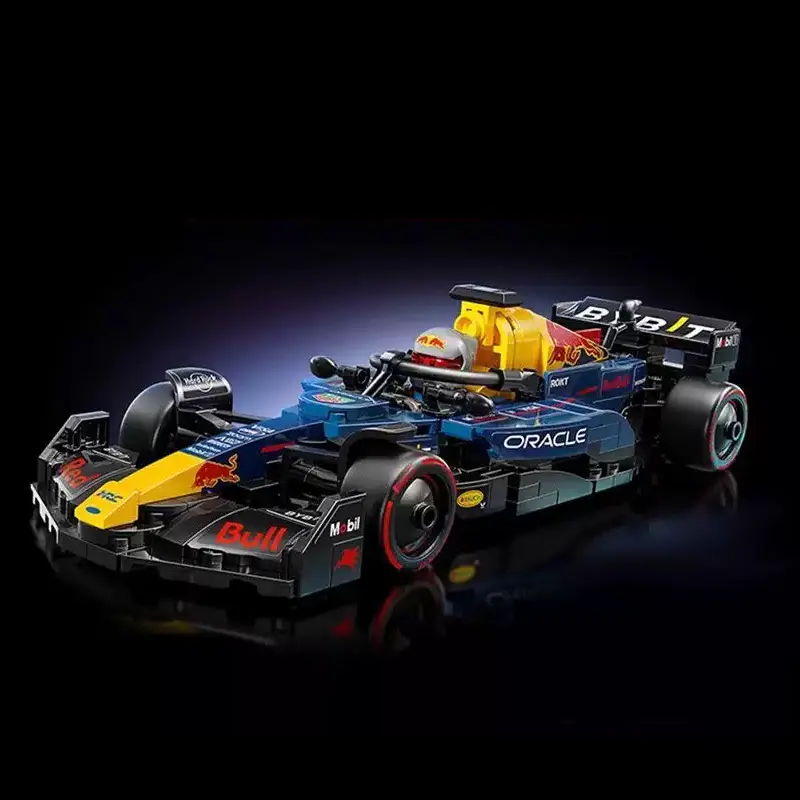 Bull Ferrari F1 Racing Car Set, Super Race Speed Toy Model, Model Car Kit, Buildable Blocks Kit, Collectible Building Blocks, Building Block Sets, Assembly Bricks, Diy Building Model, Perfect Christmas Gift for Racing Enthusiasts
