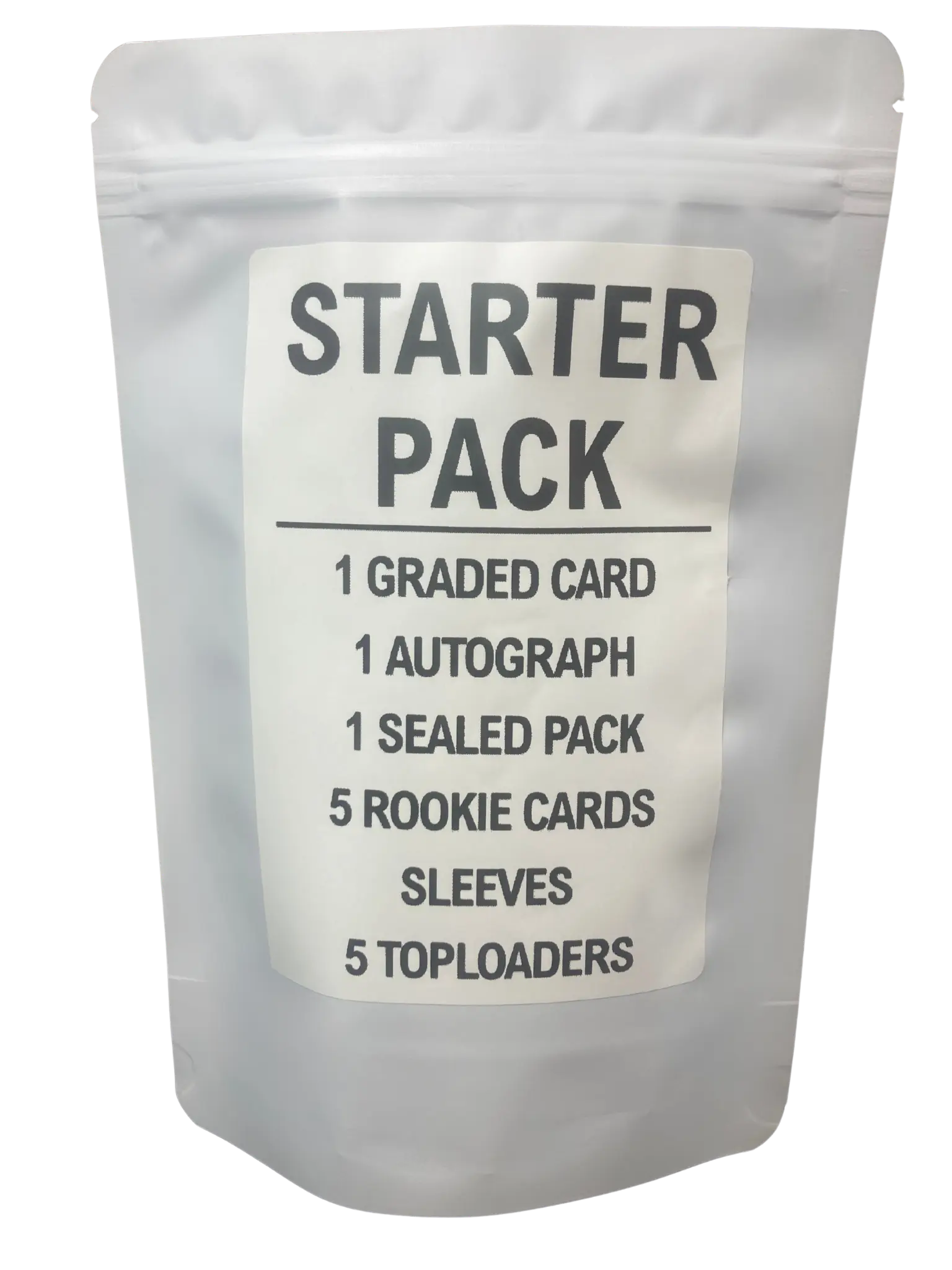 Sports Card Starter Pack: 1 Graded Card, 1 Autograph, 1 Sealed Pack, 5 Rookies, Sleeves+Toploaders Sports Cards