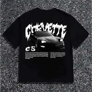 Corvette C5 T-Shirt, Retro Car Graphic Tee, Y2K Streetwear Shirt for Car Enthusiasts, Vintage Chevy Racing Fitted Crewneck Soft Classic Cotton graphic tee zac brown sphere las vegas merch funny t shirt marcus the worm merch