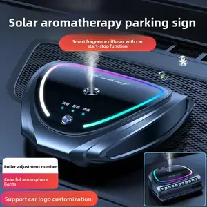 Solar Car Air Freshener Automatic Fragrance Diffuser Smart Spray Car Accessories Black Technology Car Air Freshener