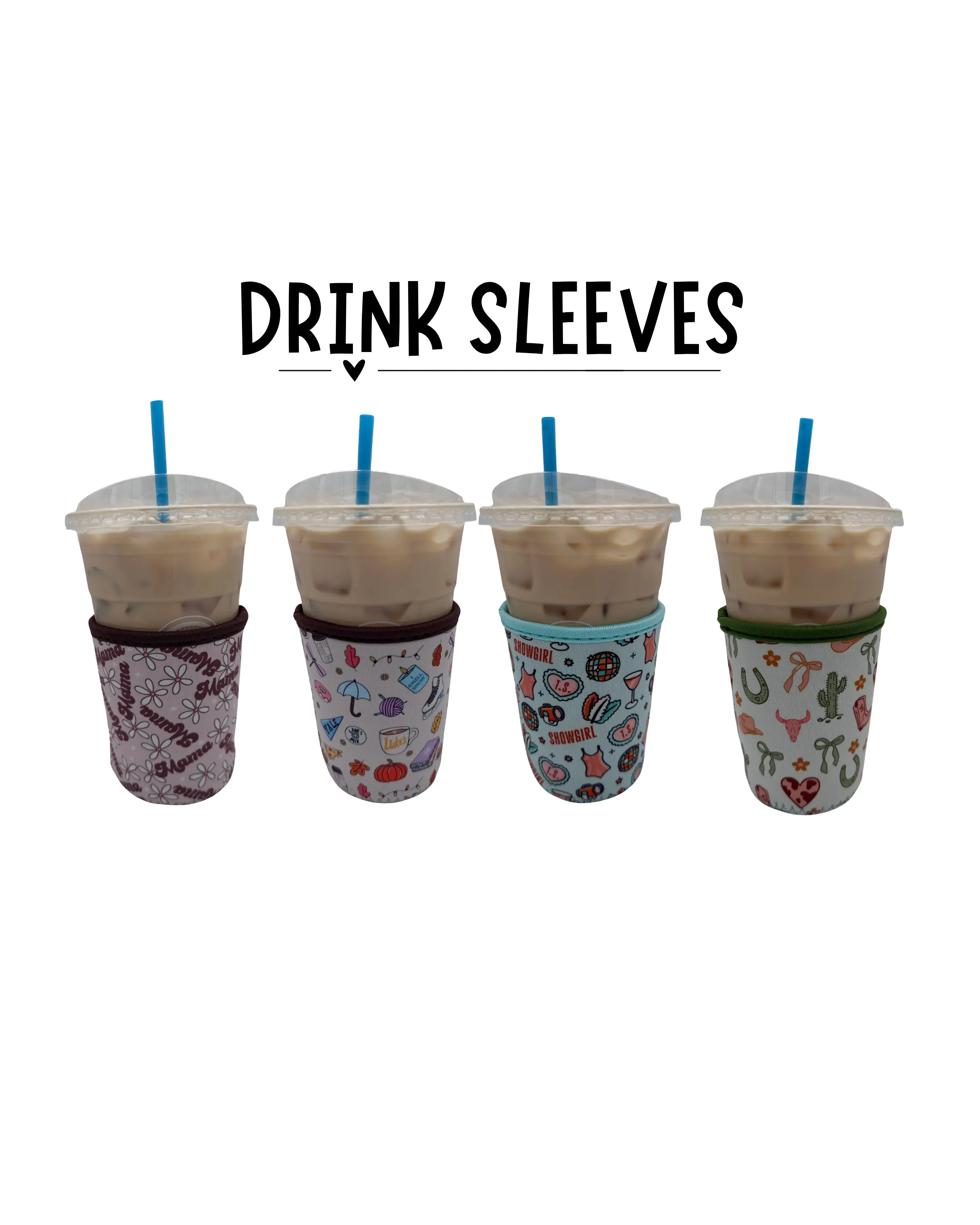 Coffee Sleeve & 12oz Can Cooler | Cute Drink Coozie | Reusable, Sweat-Proof & Washable | Neoprene Beverage Holder for Coffee, Soda & Energy Drinks | Gift for Coffee Lovers