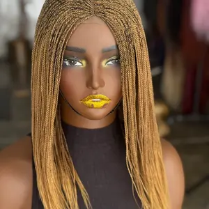 Closure Glueless Micro Wig Ready to Ship - Natural Look Braided Hair Wig for Women