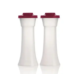 Tupperware Classic Large Hourglass Salt and Pepper Shakers - Airtight Closure, Dishwasher Safe, Ergonomic Design, Kitchen Gadgets