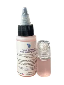 Facial Contouring Micro-NeedIing Solution and Applicator With Coenzyme Q10, Pomegranate Juice, Salmon PDRN, Hyaluronic Acid