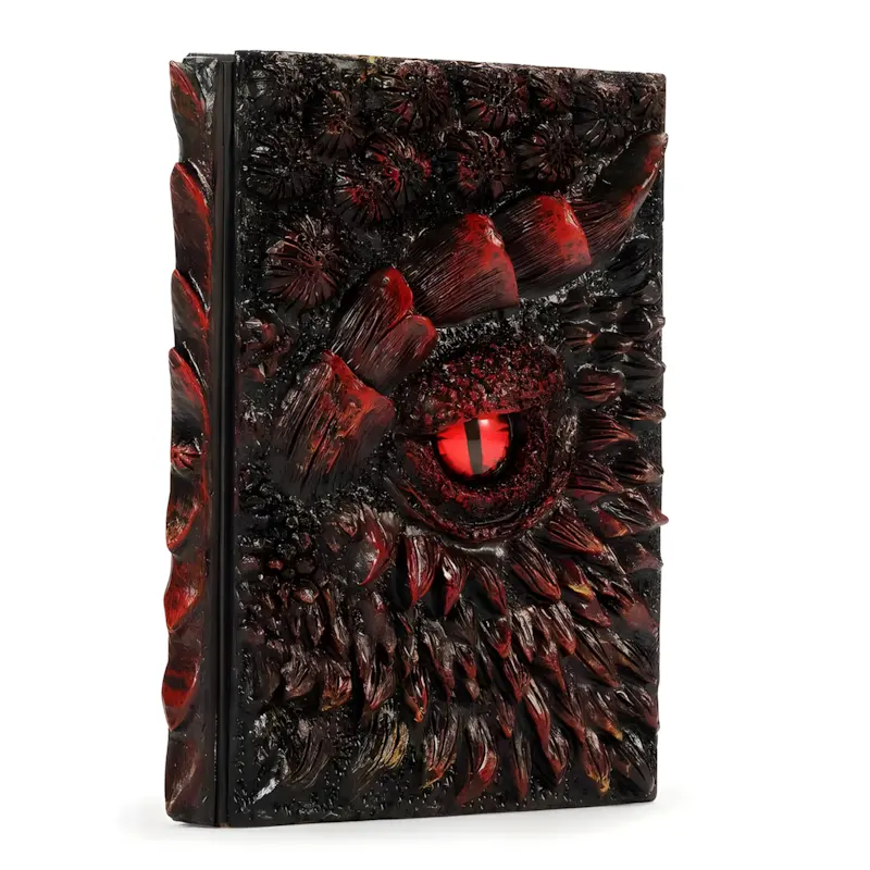 3D Dragon Eye Journal – Handmade Fantasy Leather Notebook with Sculpted Dragon Cover, Gothic Writing Journal for D&D Fans, BookTok Readers, Shadow Work, Journaling, Collectors & Dragon Lover Gifts