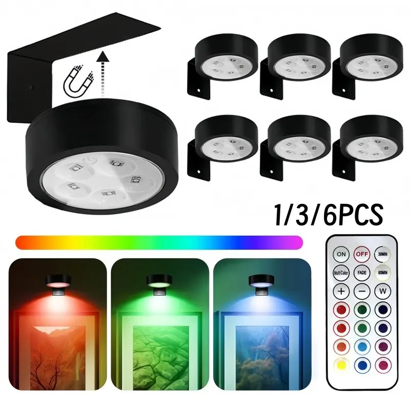 Battery-Powered Drawing Light, Magnetic Wireless Picture Lamp, Led Lighted, Led Light Up, 20 RGB Colors, Adjustable Timer Mode, Art Display and Decoration, Mood Decorative Lights, Home Decoration Lamp