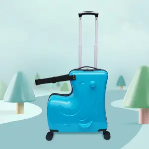 Kids Ride On Suitcase Travel Luggage with Wheels 66lbs Capacity Horse Shape Design Password Lock for Children Under 6 Airplane Travel