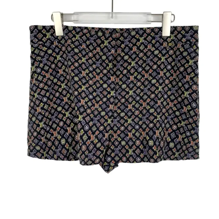 CALUXA- Louis Vuitton Monogram Silk Shorts Size 44