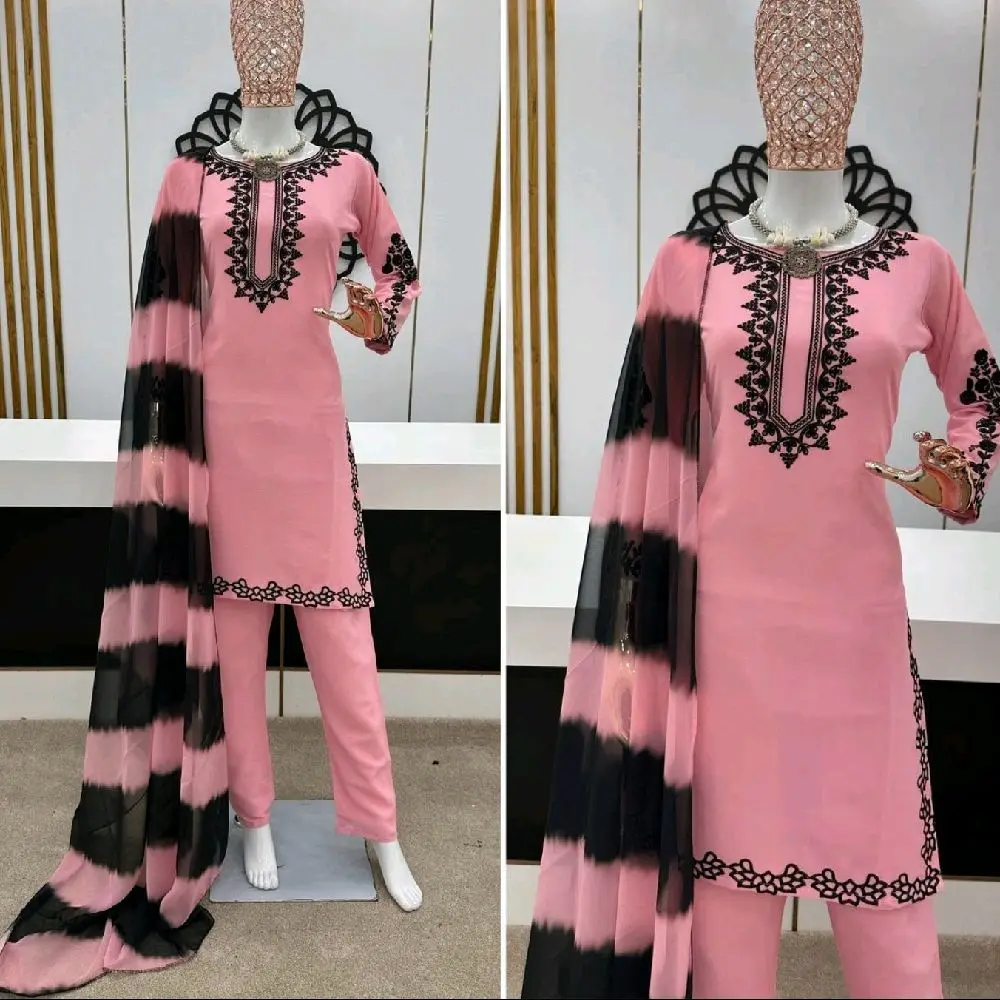 3 piece Georgette fabric Salwar Kameez