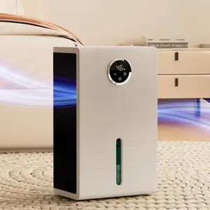 Areyourshop Portable Smart Dehumidifier, with 7 Color LED Lights &Touch Screen, Ultra-Quiet Energy-Saving for Home Bedrooms Office Large Spaces