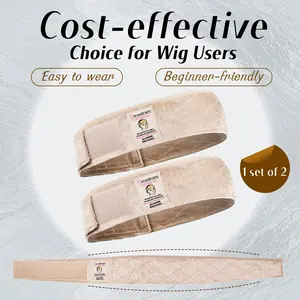 Dreamlover Brown Black Wig Grip Band 2pcs for Women Adjustable Headband for Keeping Wigs in Place Non Slip Comfortable Breathable Hair Styling Tool SpringStatements