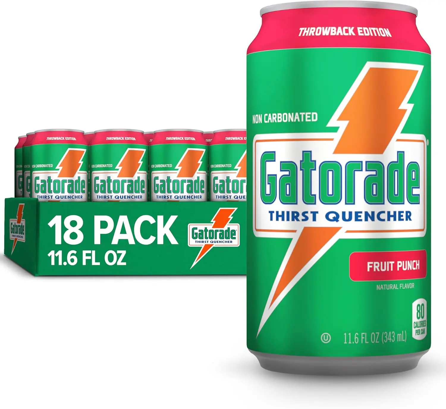 Gatorade Thirst Quencher, Fruit Punch, 12 Fl Oz Cans (Pack of 18)