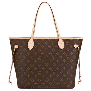 Louis Vuitton Neverfull MM Tote Bag in Monogram Coated Canvas with Leather Trim for Women