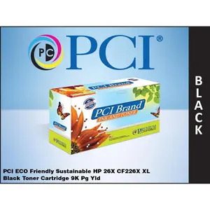PCI Brand Reman HP 26X CF226X XL Black Toner 9K Yield